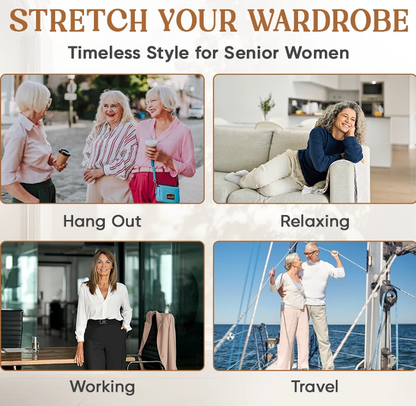 👖 LIMITED-TIME 46% OFF! ✨ High Rise Pull-On Stretch Pants – Soft, Elastic Waist, Everyday Elegance 🌟