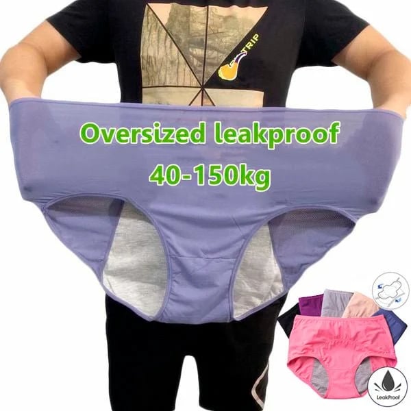 High-Waist Cotton Leak-Proof Panties – All-Day Dry & Odor-Free