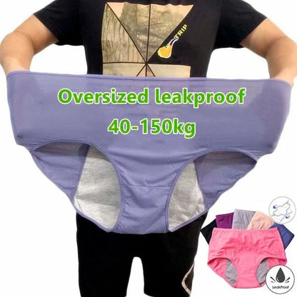 High-Waist Cotton Leak-Proof Panties – All-Day Dry & Odor-Free