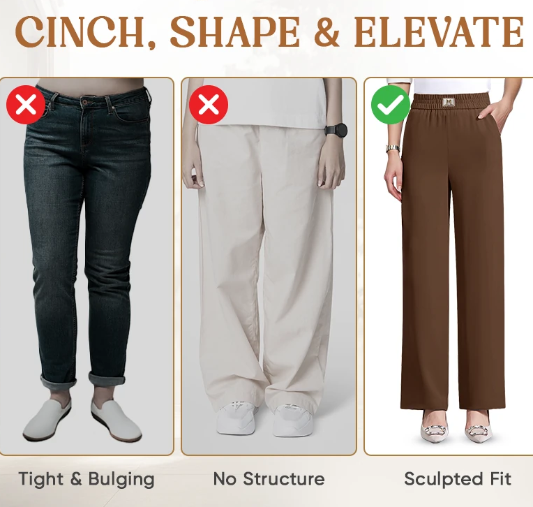 👖 LIMITED-TIME 46% OFF! ✨ High Rise Pull-On Stretch Pants – Soft, Elastic Waist, Everyday Elegance 🌟
