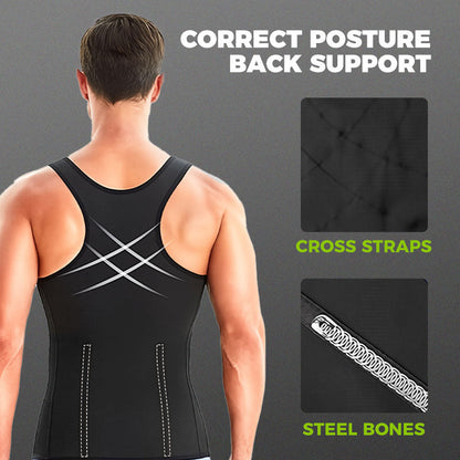 ⏳Time-Limited Special⏰Men's Zip-Up Waist Trainer Vest