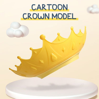 Kids' Ear Protective Cap – Waterproof Shower Hat, Adjustable & Cartoon Crown Design ✨