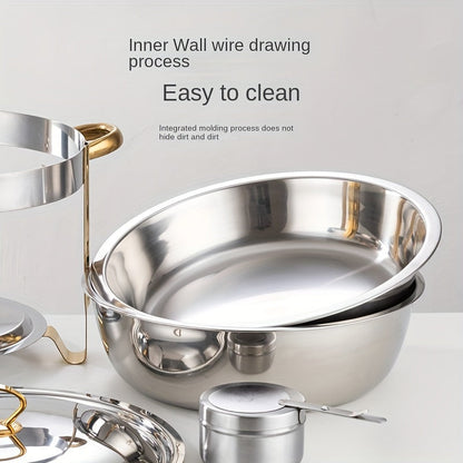 🔥 69% OFF NOW! 🎄 Stainless Steel Chafing Dish Buffet Set - Even Heat & Durable, Perfect for Holiday Gatherings and Parties ✨