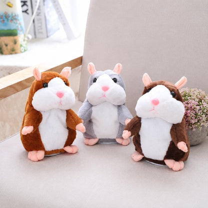 🐹🔥 50% OFF! Talking Hamster Plush – Repeats Whatever You Say, Auto Head-Shaking, Hilarious Fun for Kids & Adults, Soft Interactive Repeat Voice Toy (3×AAA, Batteries Not Included) ✨