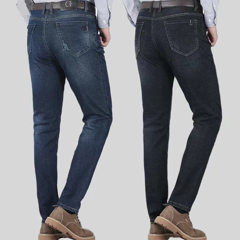 👖 LIMITED-TIME 50% OFF! 💥 Men's Elastic High Waist Straight Leg Jeans – Stretch Cotton, Breathable, Classic Fit ✨