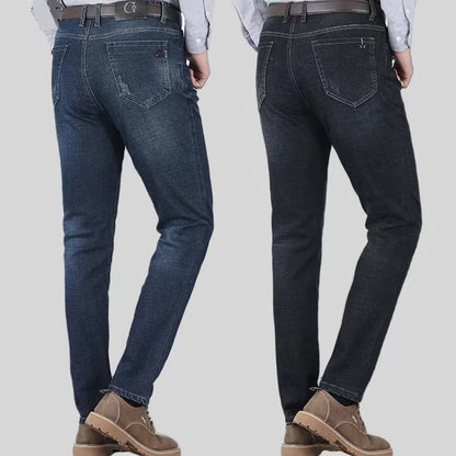 👖 LIMITED-TIME 50% OFF! 💥 Men's Elastic High Waist Straight Leg Jeans – Stretch Cotton, Breathable, Classic Fit ✨