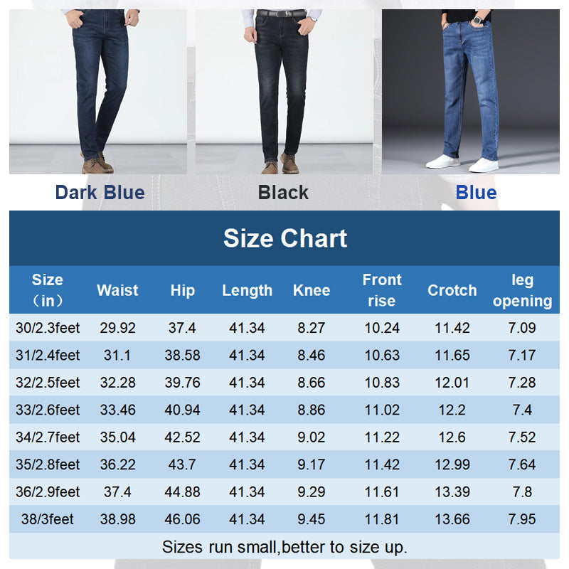👖 LIMITED-TIME 50% OFF! 💥 Men's Elastic High Waist Straight Leg Jeans – Stretch Cotton, Breathable, Classic Fit ✨