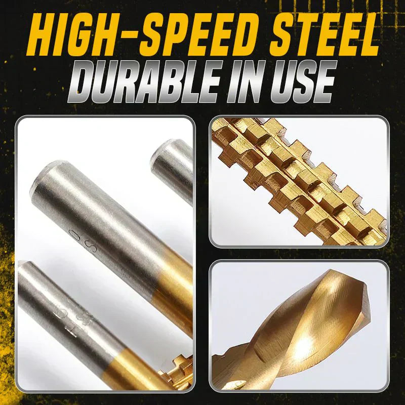 🔩 BUY 2 GET 1 FREE! ⚙️ Twist Drill Bit Set (6 Pcs) – High-Speed Steel, Titanium-Coated & Multi-Material Ready