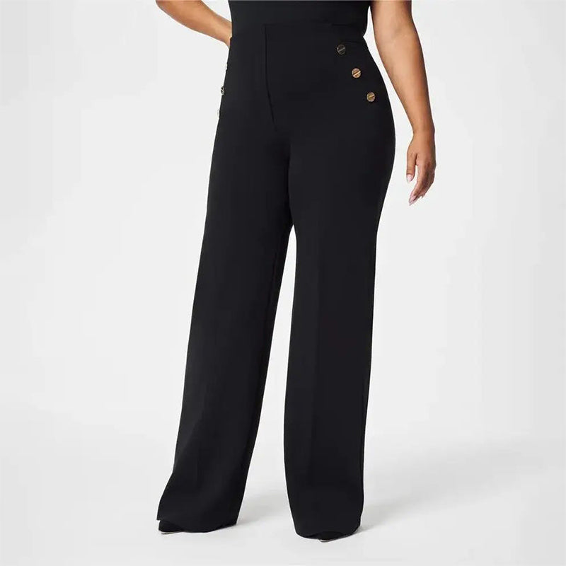 👖 50% OFF LIMITED TIME! ✨ High Stretch High Waist Wide Leg Trousers - Flowy Comfort with Tummy Control for Effortless Style 🌸✨