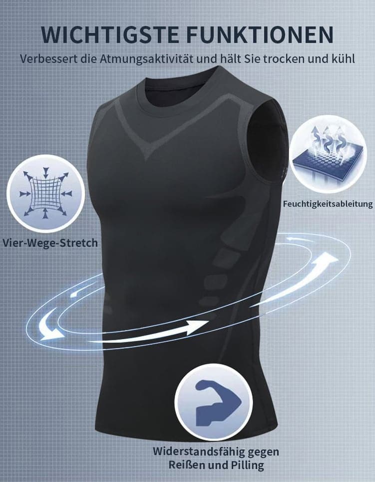 🔥 50% OFF NOW! 💪 Ionic Shaping Vest – Compression & Cooling – Body Contouring & Sleeveless – Invisible Under Clothes 🕶️