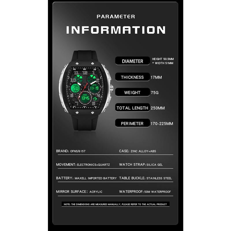 🎁Men's Sporty Luminous Digital Automatic Watch
