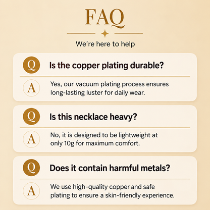 💫 Women's Elegant Copper Plated Flat Chain Necklace – Timeless Shine, Premium Finish & Versatile Daily Wear – A Must-Have Accessory for Every Woman 💖