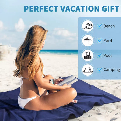 💎 50% OFF! 💎 Sun Lounger Towel with Pockets & Carry Bag – Quick-Dry, Ultra-Absorbent & Wind-Secure Fit 🏖️🧺