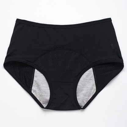 High-Waist Cotton Leak-Proof Panties – All-Day Dry & Odor-Free