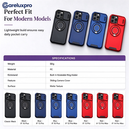 📱 50% OFF! ✨ Heavy-Duty Armor Shockproof Phone Case – Patented Sliding Camera Shield, Built-In Foldable Kickstand, Dual-Layer 10FT Drop Protection & Non-Slip Tire-Tread Grip – 6 Colors 🛡️