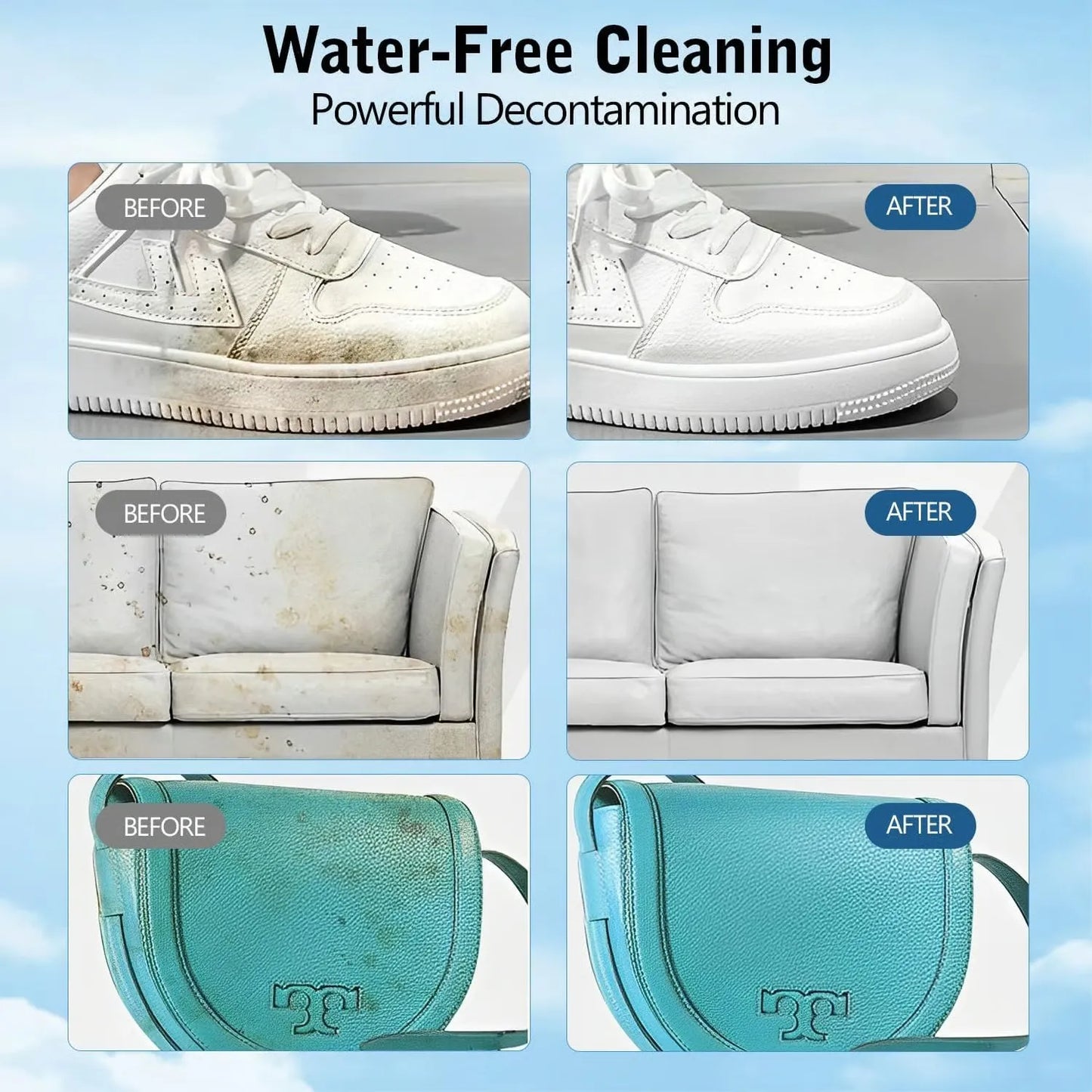 ⏳Buy 2 Get 1 Free🧼No-Wash Shoe & Leather Cleaner Cream - Stain Remover with Sponge