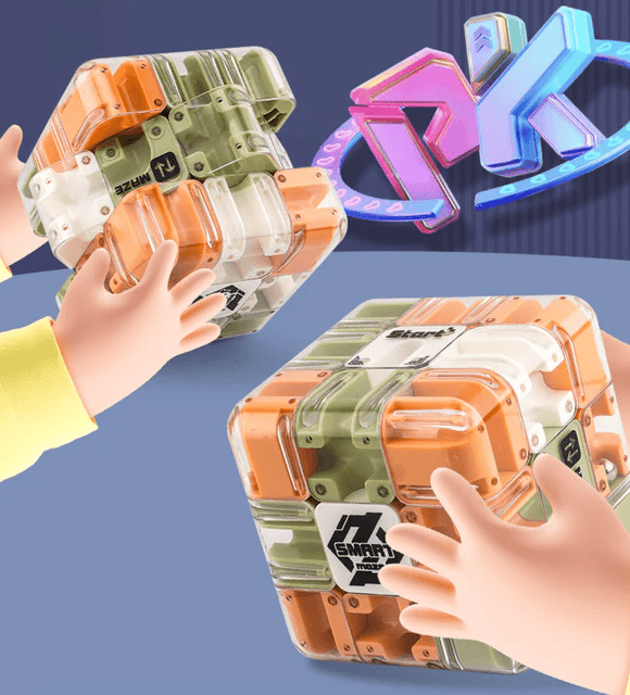 🧩 50% OFF NOW! ✨ Large Labyrinth 3D Puzzle Maze Cube - 120 Challenging Routes with Smooth Rotation for Cognitive Development & Fun 🧠🔛