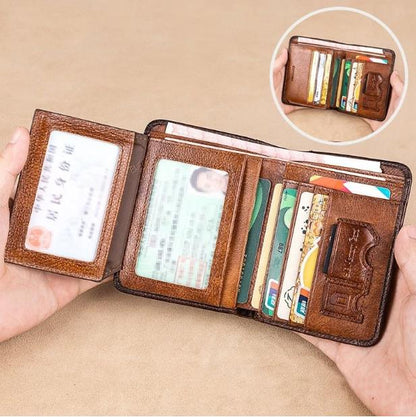 💼 LIMITED TIME 40% OFF! 🛡️ Genuine Leather RFID Blocking Wallet – Waterproof, Slim, Large Capacity 🔐