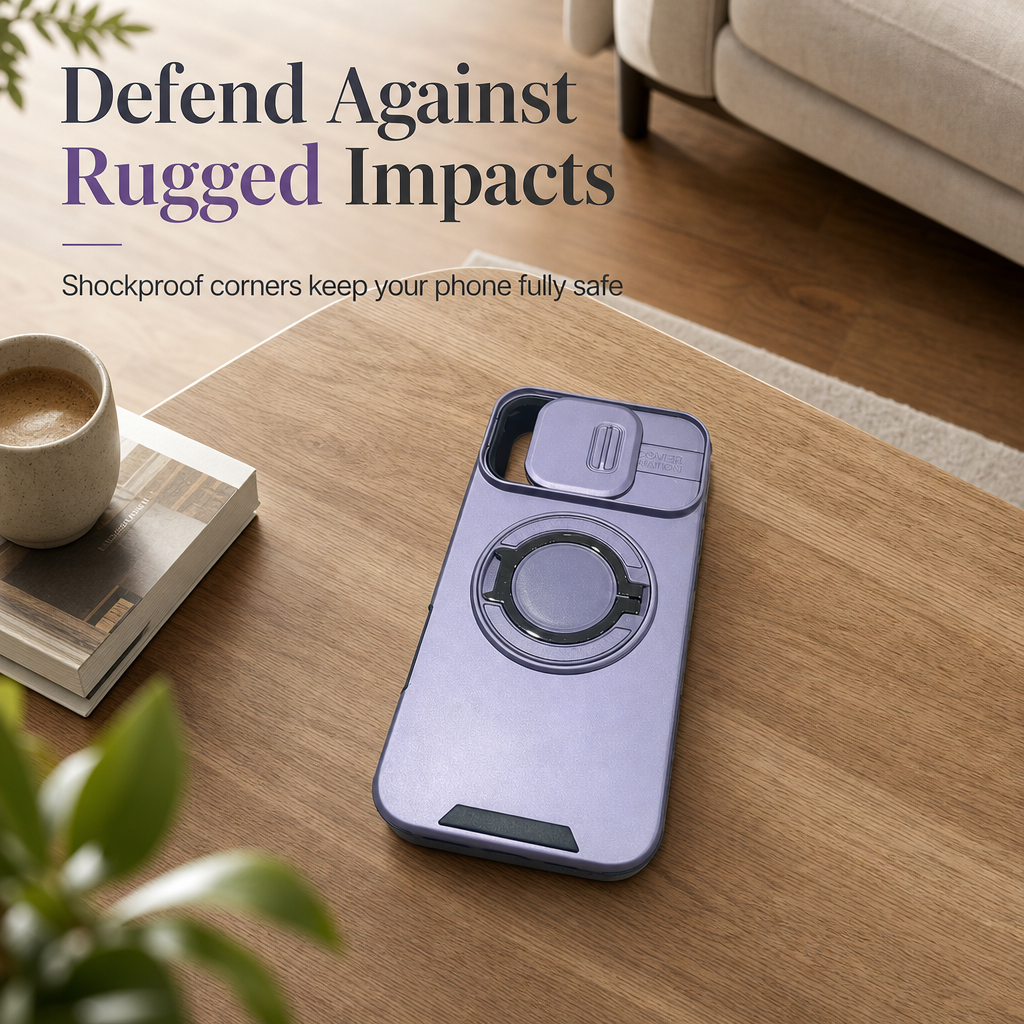 📱 50% OFF! ✨ Heavy-Duty Armor Shockproof Phone Case – Patented Sliding Camera Shield, Built-In Foldable Kickstand, Dual-Layer 10FT Drop Protection & Non-Slip Tire-Tread Grip – 6 Colors 🛡️