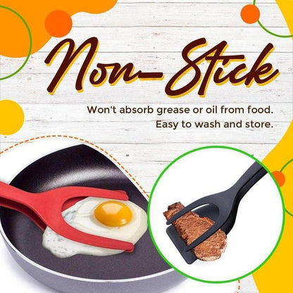 📢📢40% OFF !! ⏰2 In 1 Grip Flip Tongs