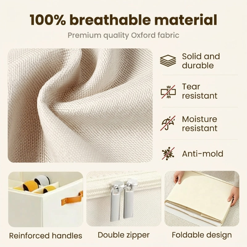 ⏰🔥LIMITED TIME 50% OFF! 👟 Fabric Shoe Organizer Storage Box – Foldable, Large Capacity, Dustproof & Breathable for Closet & Bedroom 🧺✨
