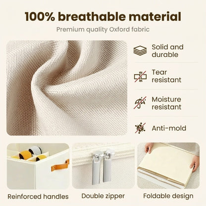 ⏰🔥LIMITED TIME 50% OFF! 👟 Fabric Shoe Organizer Storage Box – Foldable, Large Capacity, Dustproof & Breathable for Closet & Bedroom 🧺✨