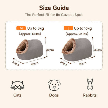 🎁 50%OFF! 💥🐾 Winter Warm Pet Cave Bed – Cozy Den for Cats & Small Dogs ❄️❤️