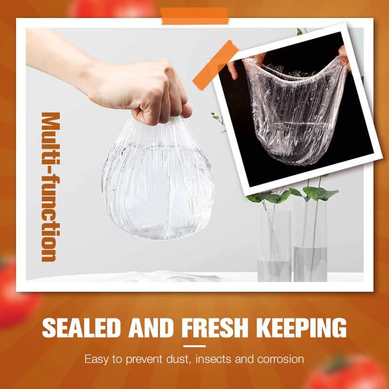 📢📢【Limited Offer – Buy 1 Get 1 Free】🔥 100pcs Disposable Stretch Film for Bowls & Plates, Elastic Container Lids, Plastic Wrap Alternative for Leftovers, Fruit, Vegetables & Kitchen Food Storage
