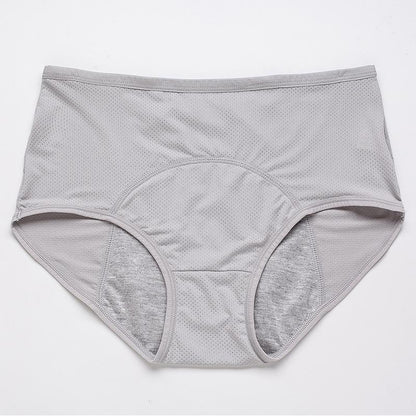 High-Waist Cotton Leak-Proof Panties – All-Day Dry & Odor-Free