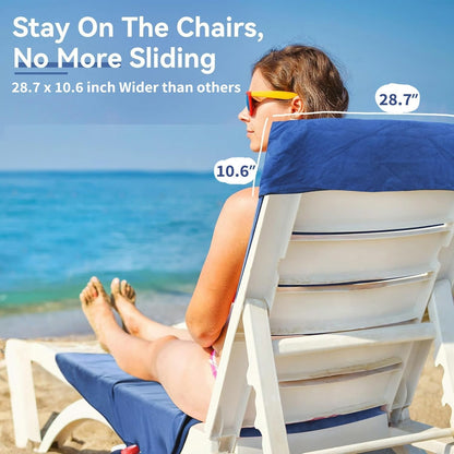 💎 50% OFF! 💎 Sun Lounger Towel with Pockets & Carry Bag – Quick-Dry, Ultra-Absorbent & Wind-Secure Fit 🏖️🧺