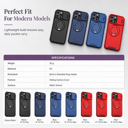 📱 50% OFF! ✨ Heavy-Duty Armor Shockproof Phone Case – Patented Sliding Camera Shield, Built-In Foldable Kickstand, Dual-Layer 10FT Drop Protection & Non-Slip Tire-Tread Grip – 6 Colors 🛡️
