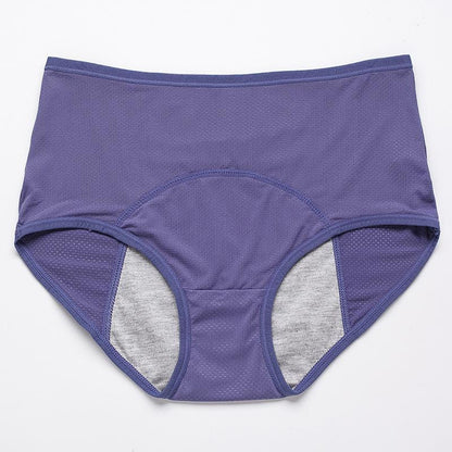 High-Waist Cotton Leak-Proof Panties – All-Day Dry & Odor-Free