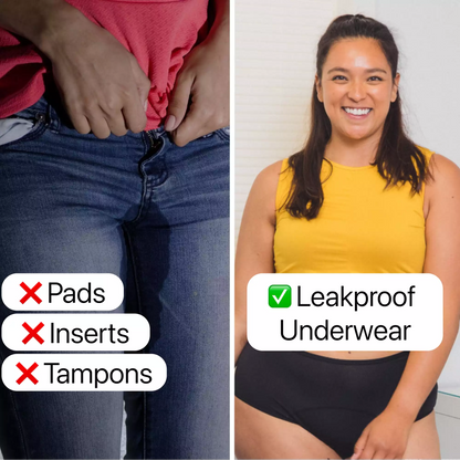 High-Waist Cotton Leak-Proof Panties – All-Day Dry & Odor-Free