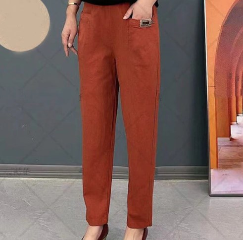 🎁Limited time 50% OFF⏳Good Gift🎉Women's Elastic Waist Cotton Trousers