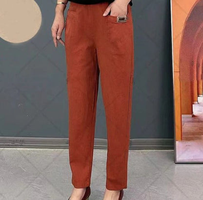 🎁Limited time 50% OFF⏳Good Gift🎉Women's Elastic Waist Cotton Trousers