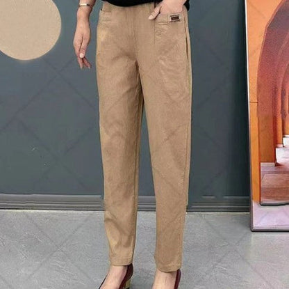 🎁Limited time 50% OFF⏳Good Gift🎉Women's Elastic Waist Cotton Trousers