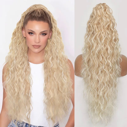 🔥Last Day Sale 50% OFF⏰💥Curly Wavy Frizzy Hair Extension with Ponytail🎁