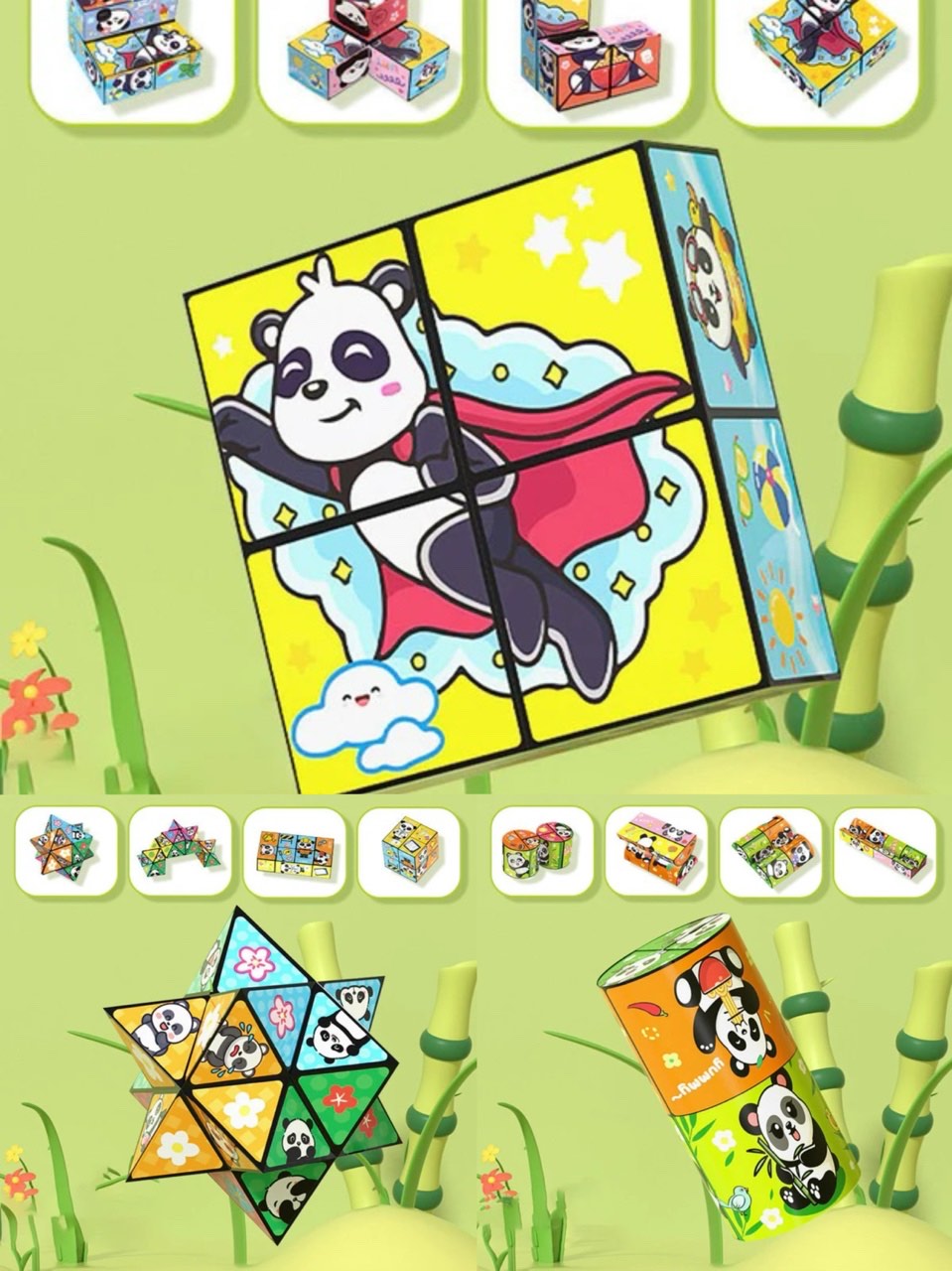 🧒✨Creative Folding Panda Cube Puzzle Toy for Kids