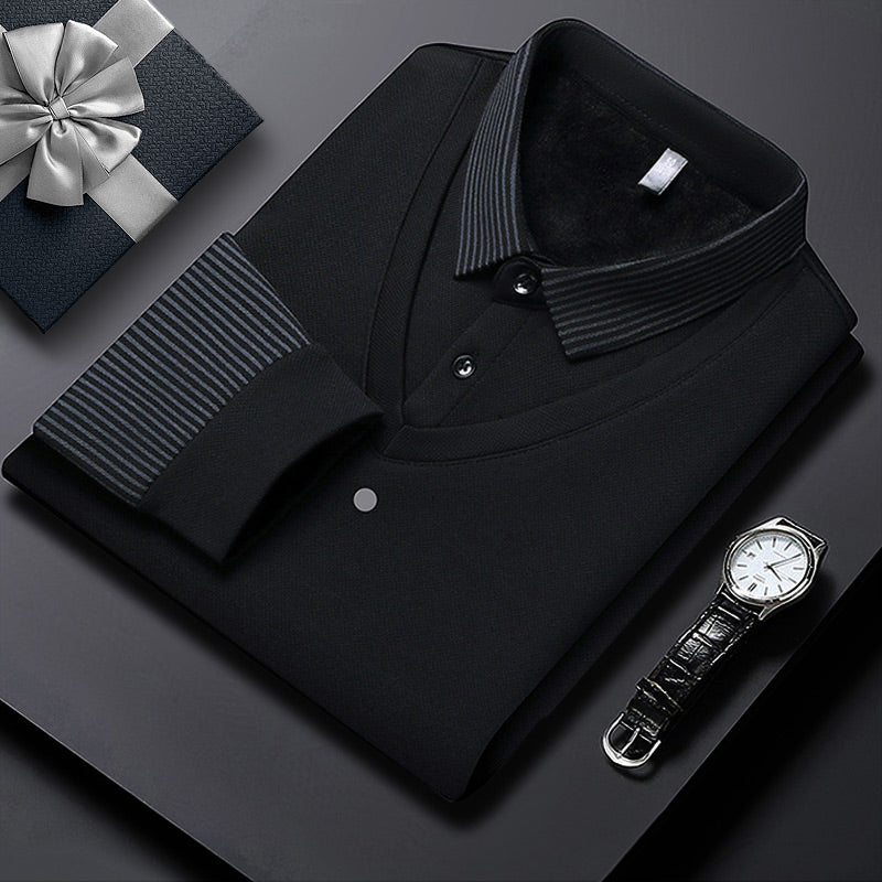 🍂Early Autumn Hot Sale 59% OFF🍁Men's Lapel Faux Two-Piece Knitted Shirt