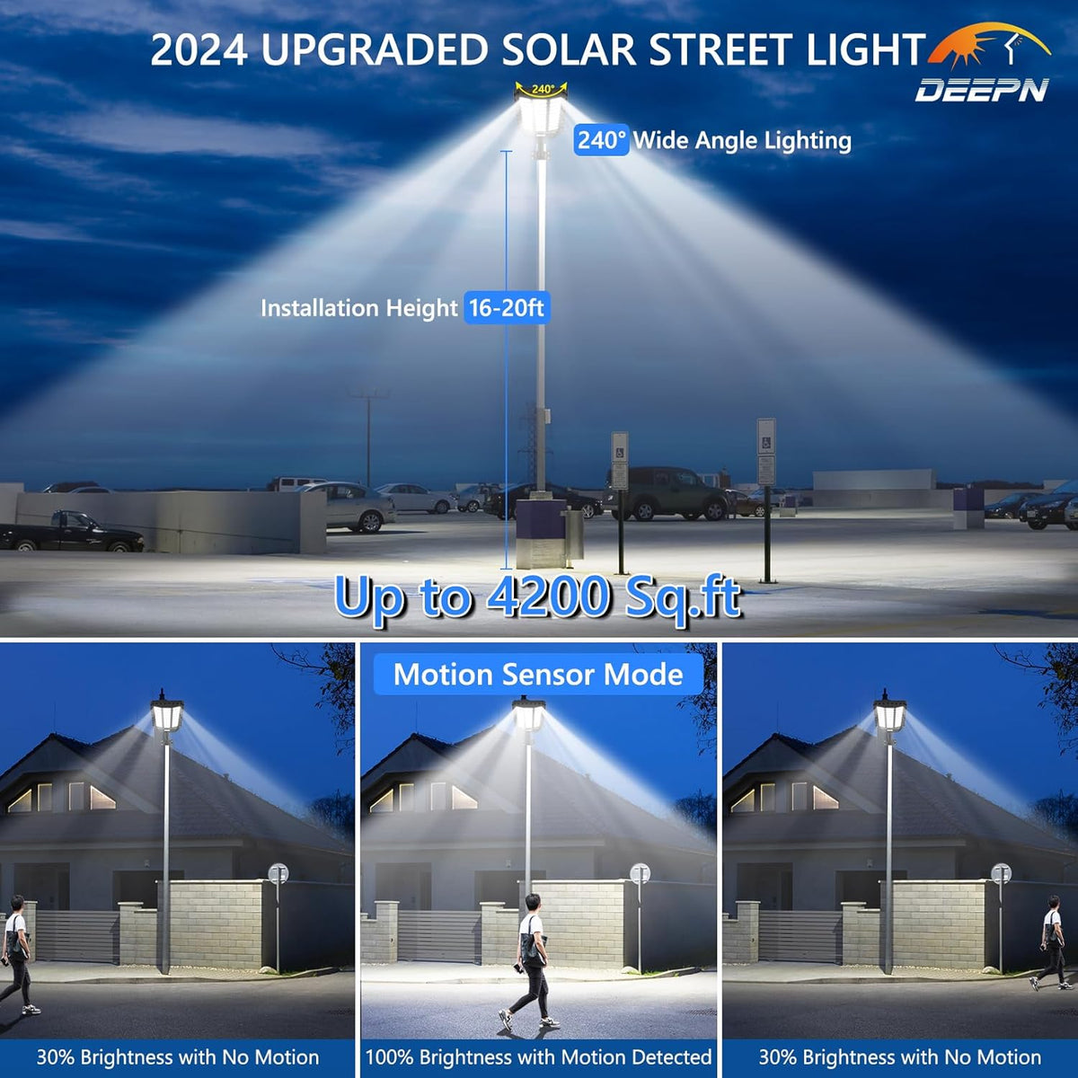 Solar LED Street Light – Ultra Bright Outdoor Security Light