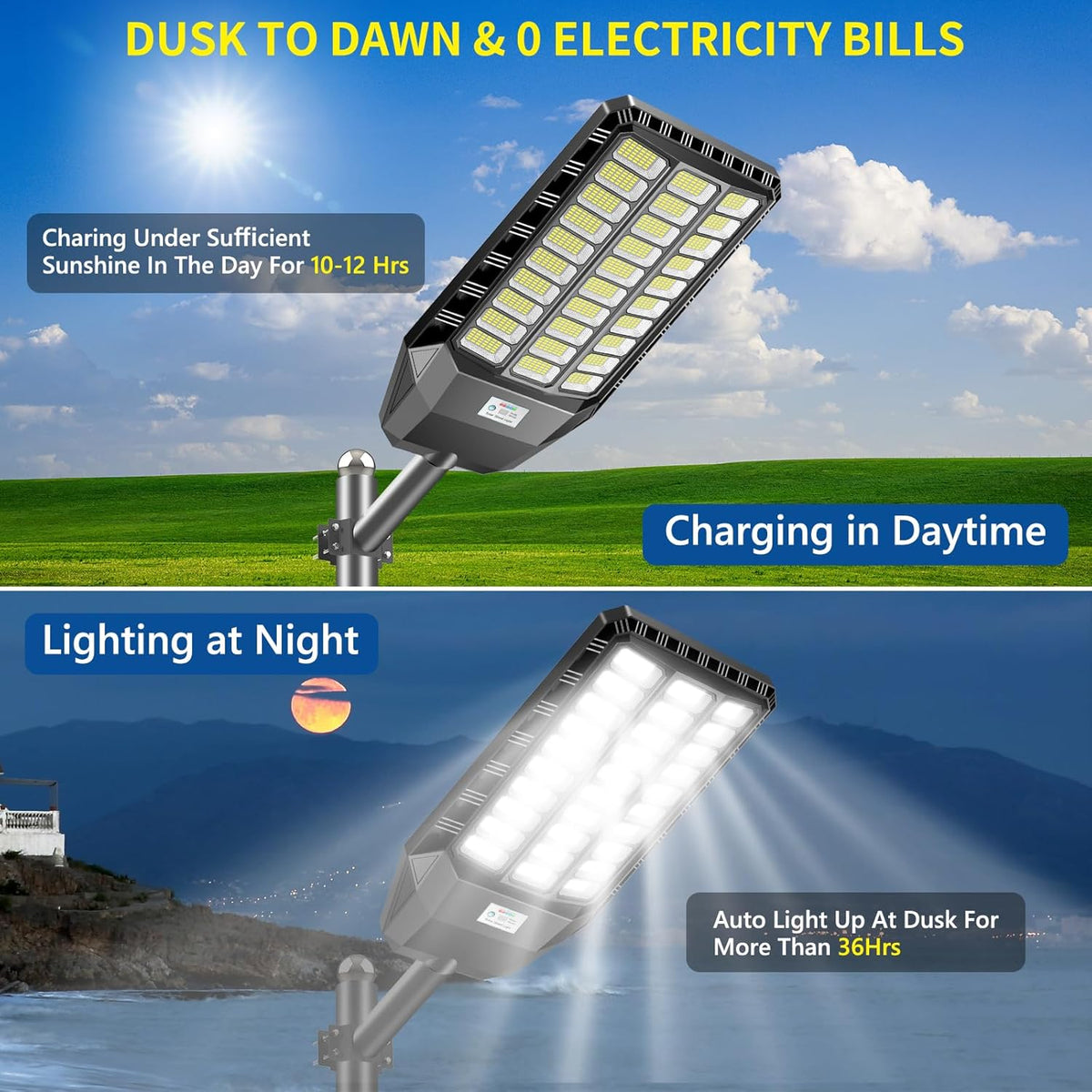Solar LED Street Light – Ultra Bright Outdoor Security Light