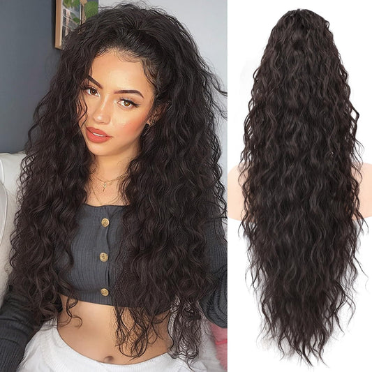 🔥Last Day Sale 50% OFF⏰💥Curly Wavy Frizzy Hair Extension with Ponytail🎁