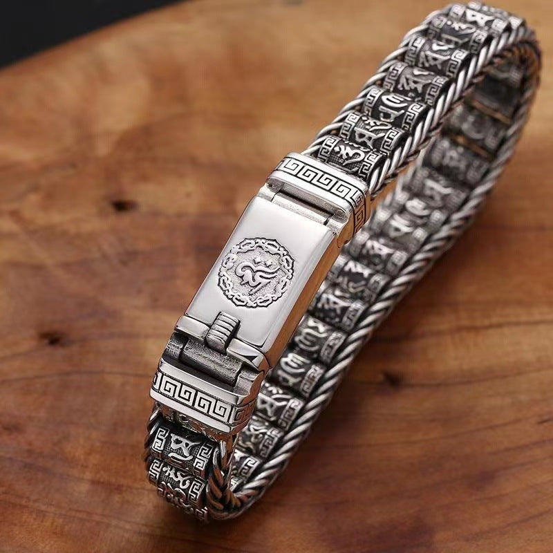 💎 60% OFF! 💎 Tibetan Prayer Wheel Bracelet – 925 Sterling Silver, Lucky Charm & Valentine's Day Gift