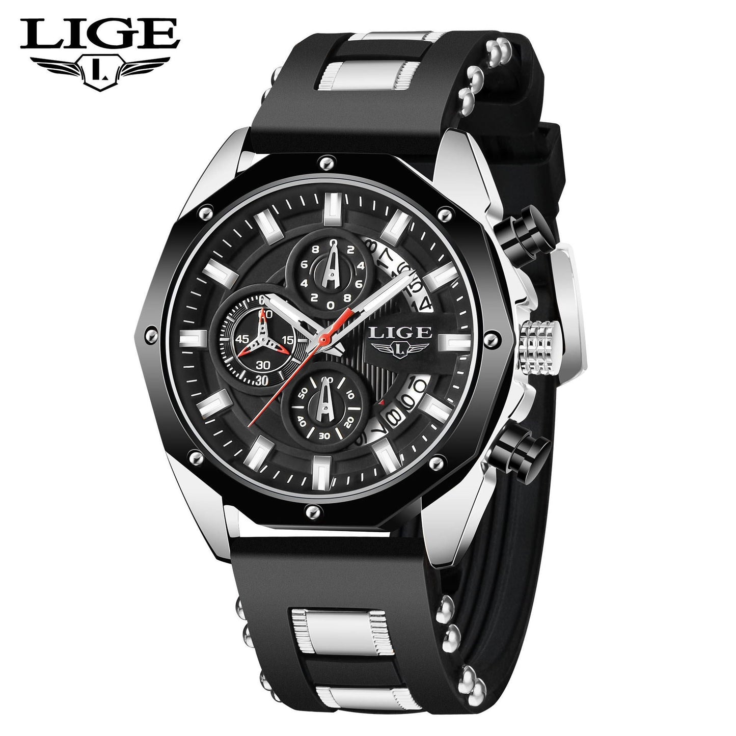 Men Watches Fashion Outdoor Waterproof Men's Sport Quartz Watch With Chronigraph