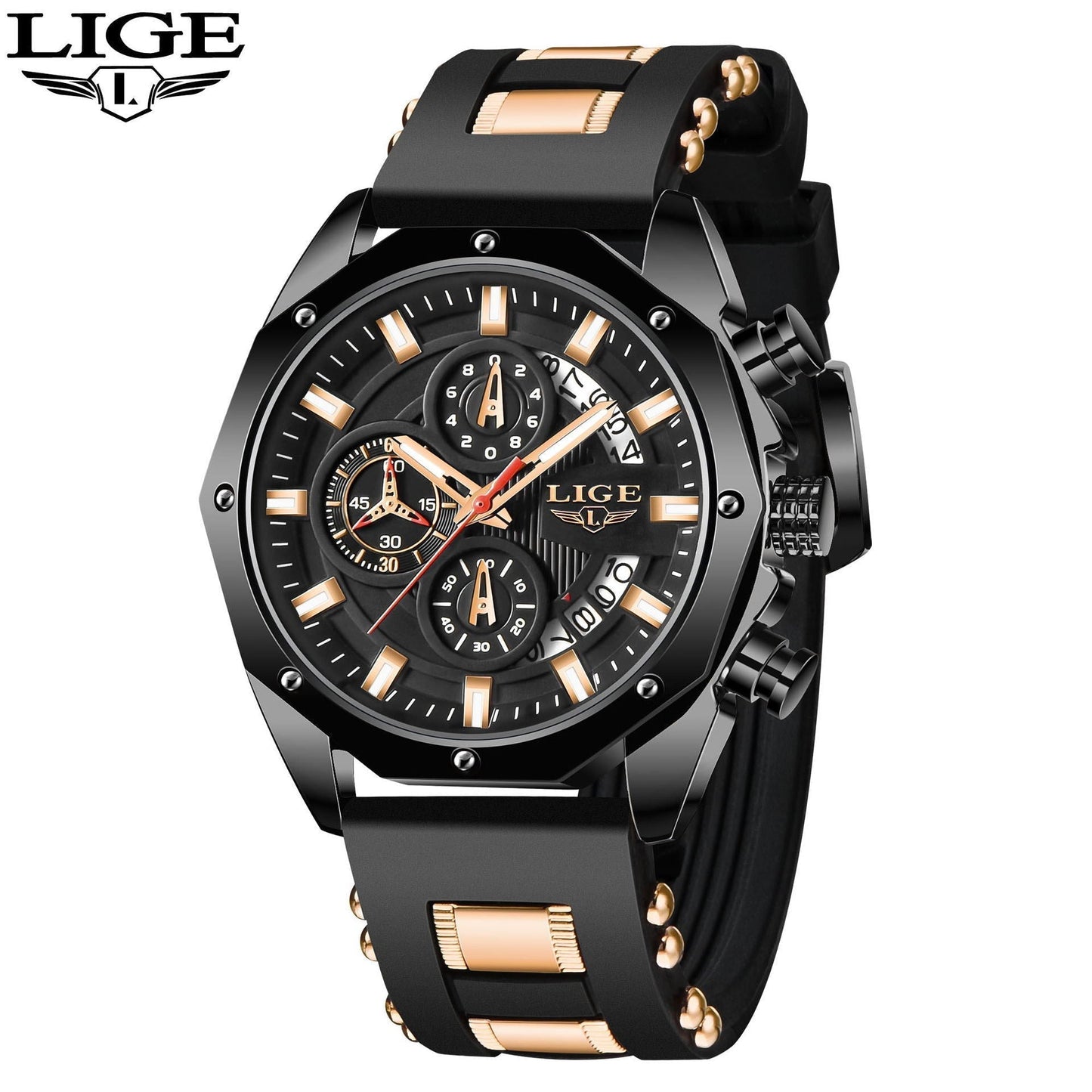 Men Watches Fashion Outdoor Waterproof Men's Sport Quartz Watch With Chronigraph