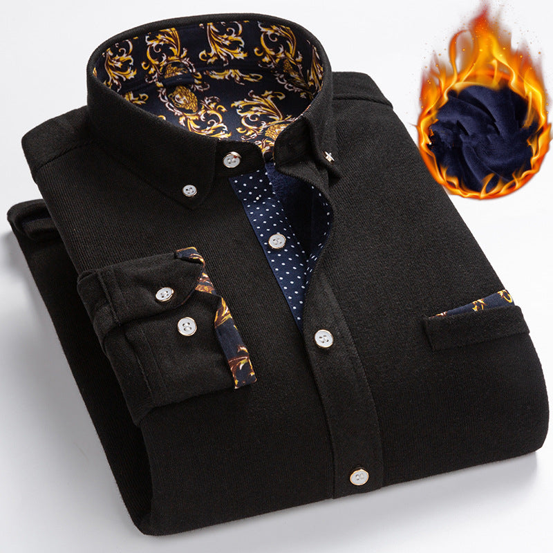 Hot Sale - 49% OFF💥Men's High Quality Corduroy Warm Winter Shirt Thick Fleece