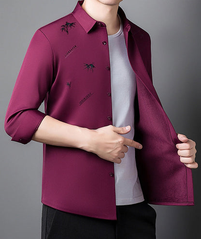 🔥Winter New🔥Men's Plush Lined Thickened Long Sleeve Shirt