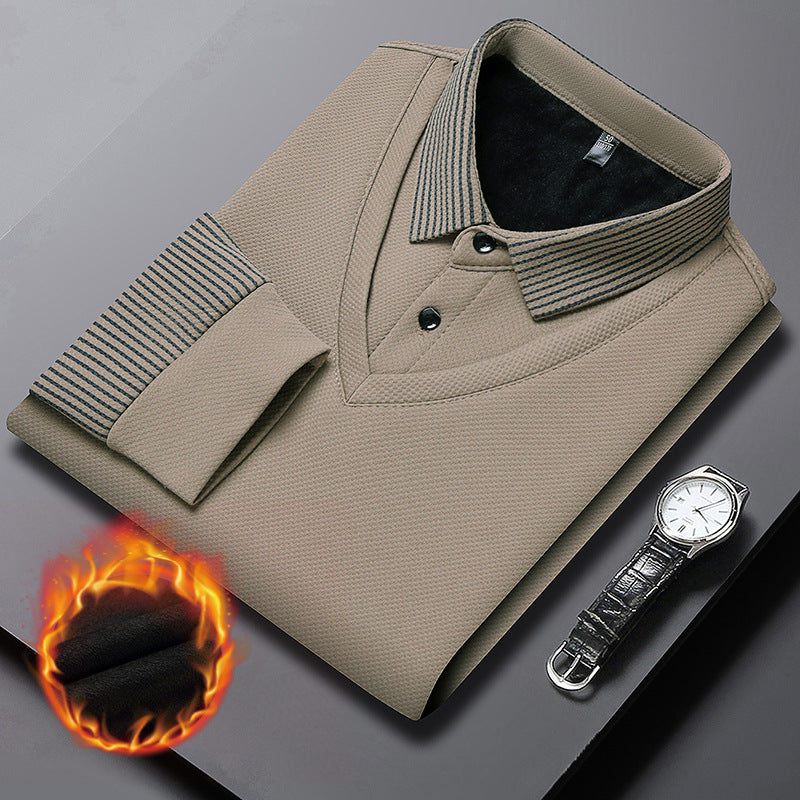 🍂Early Autumn Hot Sale 59% OFF🍁Men's Lapel Faux Two-Piece Knitted Shirt