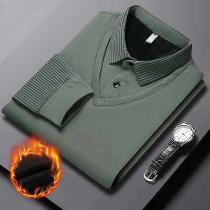 🍂Early Autumn Hot Sale 59% OFF🍁Men's Lapel Faux Two-Piece Knitted Shirt