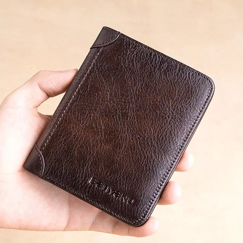 💼 LIMITED TIME 40% OFF! 🛡️ Genuine Leather RFID Blocking Wallet – Waterproof, Slim, Large Capacity 🔐